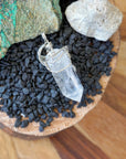 Rock Crystal Point Necklace - White Gold DesignsbyNatureGems