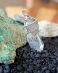 Rock Crystal Point Necklace - White Gold DesignsbyNatureGems
