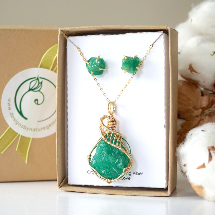 Rohan-Emerald Jewelry Set Designs by Nature Gems