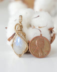 Rohan-Rainbow Moonstone Necklace - 14k Gold Designs by Nature Gems