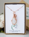 Rose Gold Rainbow Moonstone Necklace DesignsbyNatureGems