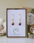 Ruby Drop Earrings 14k Gold Filled Designs by Nature Gems