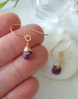 Ruby Drop Earrings 14k Gold Filled Designs by Nature Gems