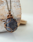 Sapphire Crystal Necklace - Antique Bronze DesignsbyNatureGems