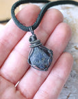 Sapphire Necklace - Antique Sterling Silver Designs by Nature Gems