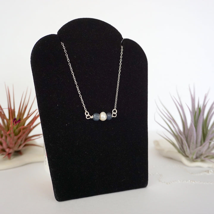 Sapphire & Pearl - Charm Necklace Designs by Nature Gems