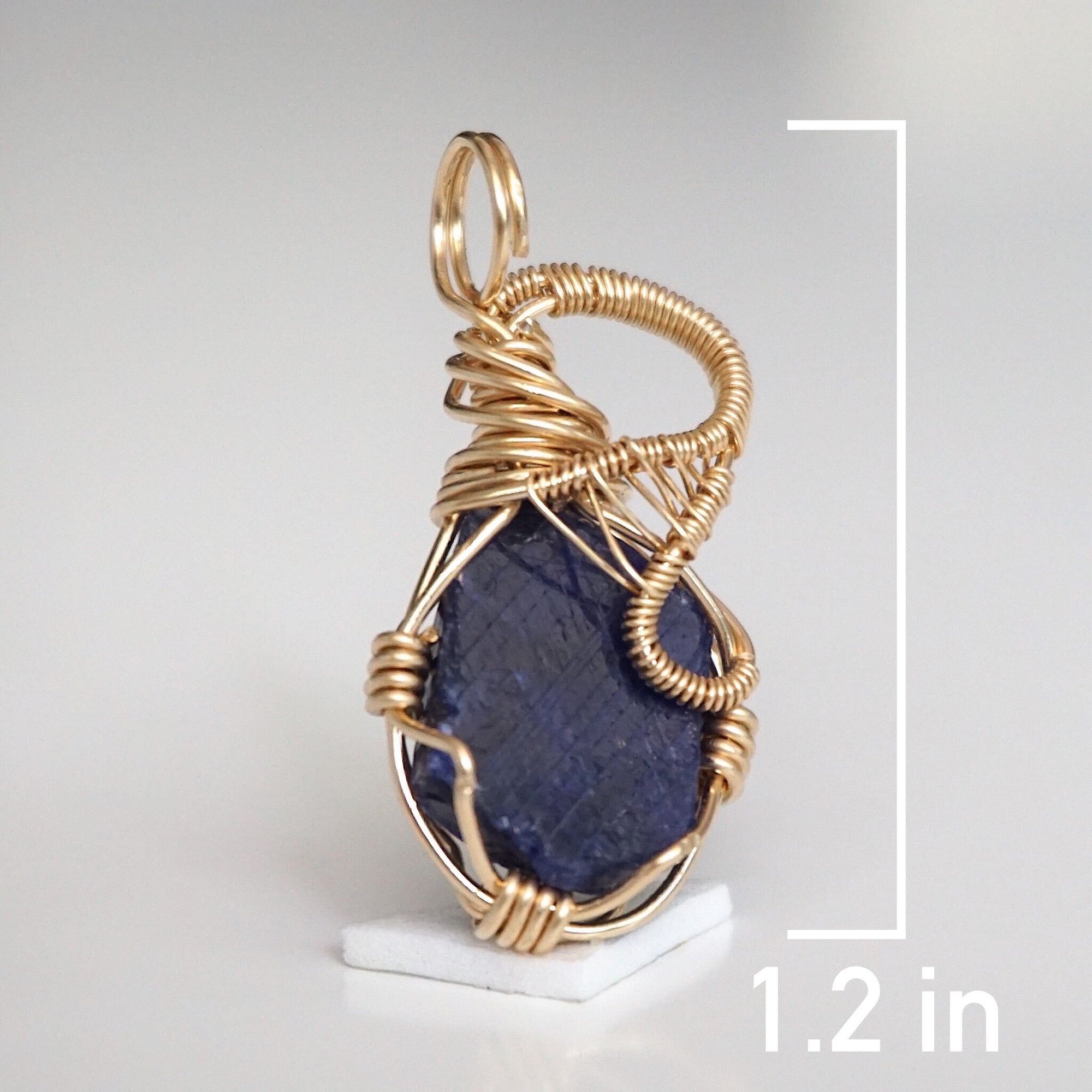 Sapphire Pendant - 14k Gold Filled Necklace Designs by Nature Gems