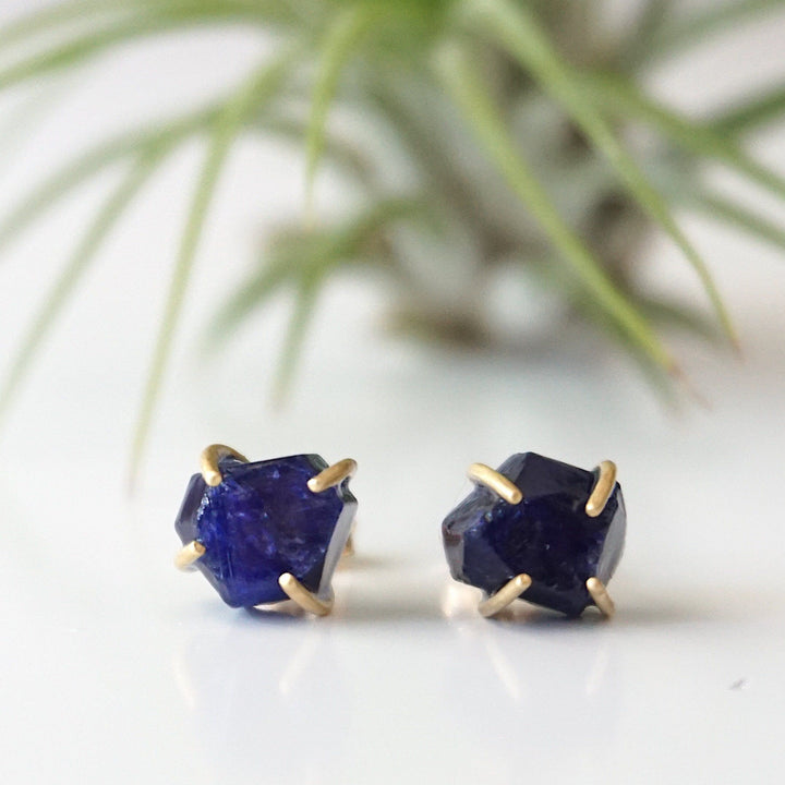 Sapphire Stud Earrings: 14k Gold Filled Designs by Nature Gems