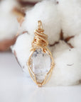 (SEO) Herkimer Diamond Necklace - Gold Plated Designs by Nature Gems