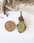 (SEO) Raw Peridot Necklace - Antique Bronze Designs by Nature Gems