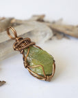 (SEO) Raw Peridot Necklace - Antique Bronze Designs by Nature Gems