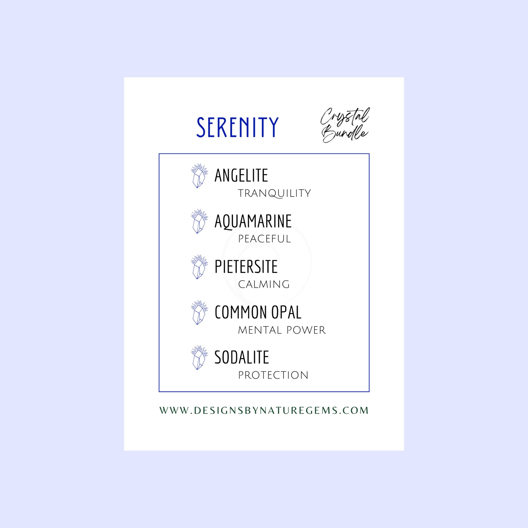 Serenity Crystals - Bundle Bags Designs by Nature Gems