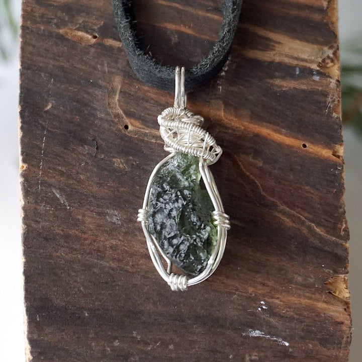 Special Edition: Raw Moldavite Necklace - Sterling Silver Designs by Nature Gems