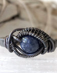 Sterling Silver Wire Wrapped Raw Sapphire Ring DesignsbyNatureGems