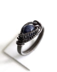 Sterling Silver Wire Wrapped Raw Sapphire Ring DesignsbyNatureGems