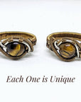 Tigers Eye Crystal Ring DesignsbyNatureGems