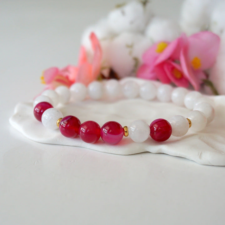 Versace Pink Mala Bracelet - Model 1 Designs by Nature Gems