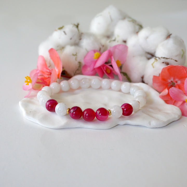 Versace Pink Mala Bracelet - Model 1 Designs by Nature Gems