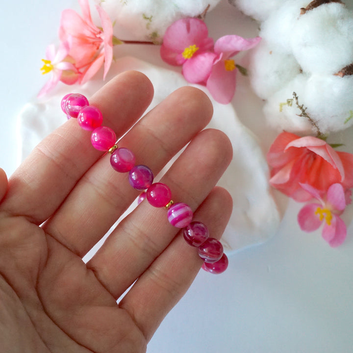 Versace Pink Mala Bracelet - Model 3 Designs by Nature Gems