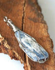 Wire Wrapped Raw Blue Kyanite Crystal Necklace DesignsbyNatureGems