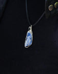 Wire Wrapped Raw Blue Kyanite Crystal Necklace DesignsbyNatureGems