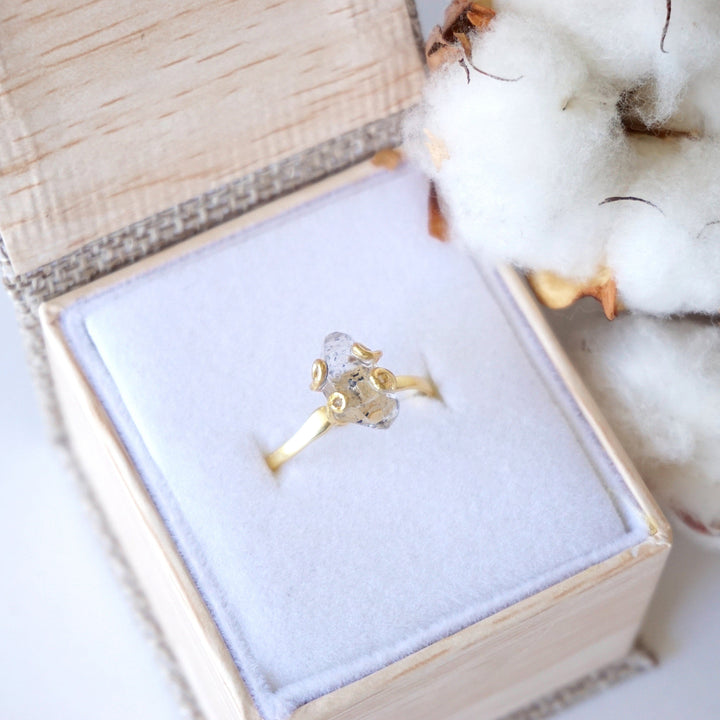 Women's Herkimer Diamond 14k Gold-Filled Adjustable Ring DesignsbyNatureGems